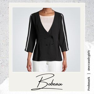 {bobeau} Side Stripe Double-Breasted Blazer NWT